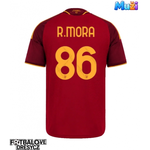AS Roma Rodrigo Mora #86 Domácí Dres 2026-27 Krátký Rukáv AS Roma Rodrigo Mora #86 Domácí Dres 2026-27 Krátký Rukáv